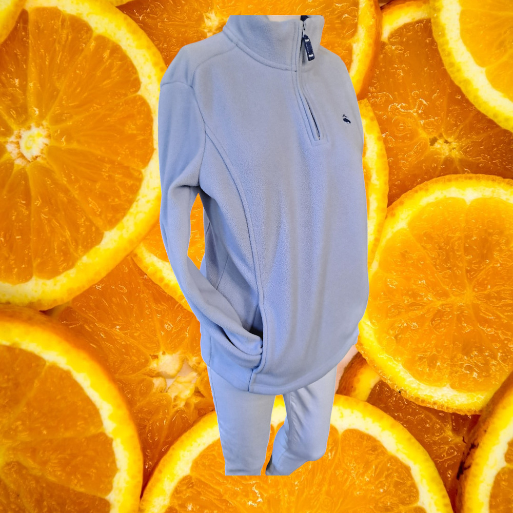 Brooks Brothers Light Blue 1/4 Zip Fitted‎ Fleece Size Medium